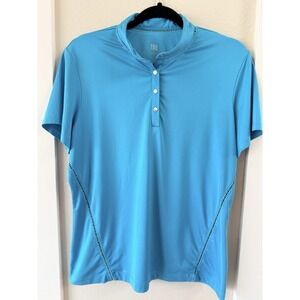 Tail White Label Aruba Blue Golf top with Zipper Women's Size L Activewear